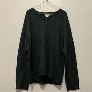 Dark grey v-neck sweater